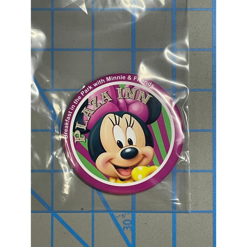 Disneyland Plaza Inn Breakfast with Minnie & Friends Collectible Button Pin